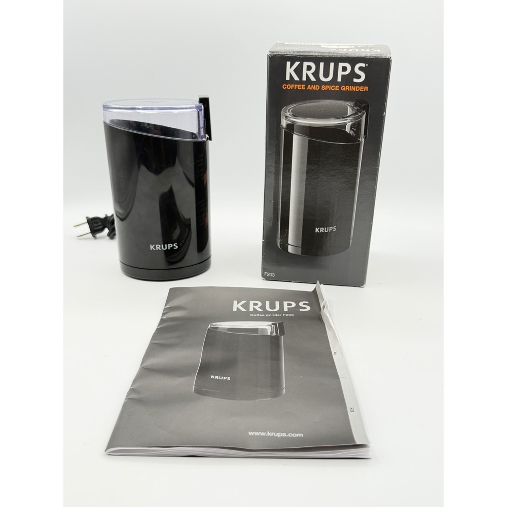 Krups Coffee And Spice Grinder F203 Original packaging User Manual Working